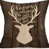 American Retro Printed Linen Pillowcase Living Room Sofa Office Pillow Car Cushion Cover