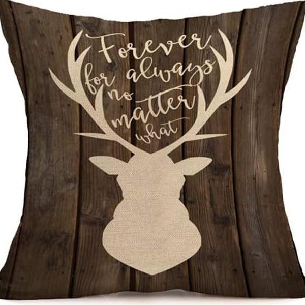 American Retro Printed Linen Pillowcase Living Room Sofa Office Pillow Car Cushion Cover