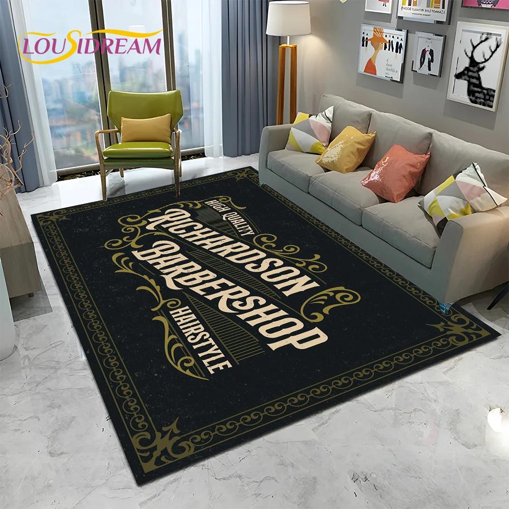 

Вывеска для парикмахерской, 3D череп, винтажный HD ковер, ковер для дома, гостиной, спальни, дивана, коврик для двери, декор, детский коврик, нескользящий напольный коврик 40x60cm