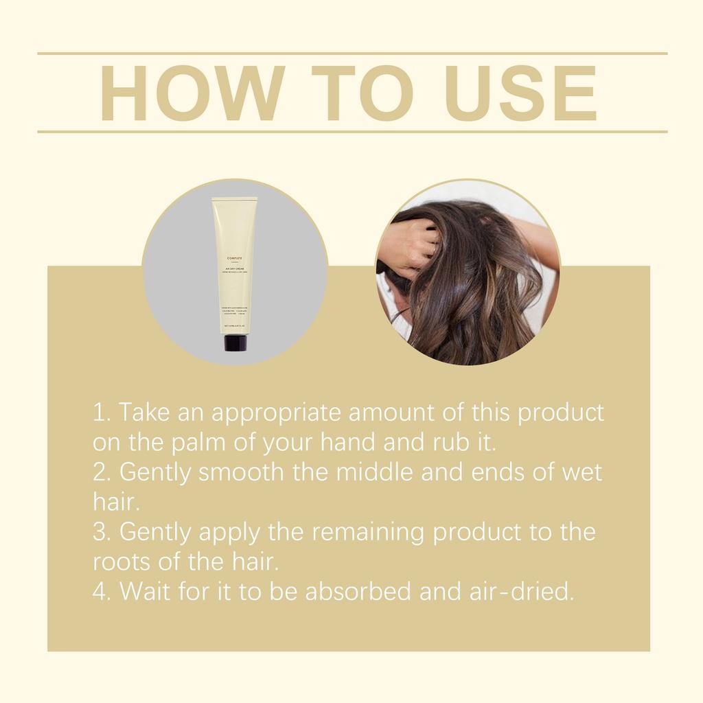 Smooth Curly Hair Styling Cream Daily Massage Scalp Straight Hair Nutrition Hair Care 147ML
