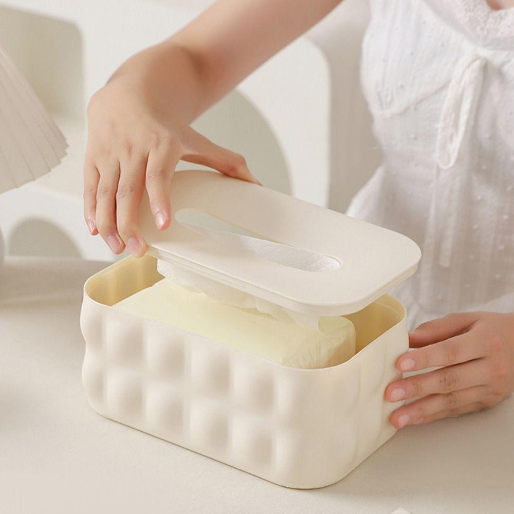 Heimdeko Schlichtheit Toilettenpapierbox mit Deckel Mehrzweck Serviettenbox Dekorativer Papieraufbewahrungshalter Büro