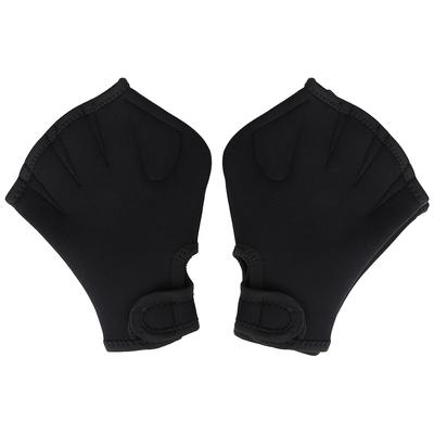 Adults Children Diving Swimming Webbed Gloves Training Equipment Supplies for Man WomanBlack