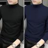 2-Pack Men's Modal Mid-Neck Long-Sleeve T-Shirts for Spring and Autumn