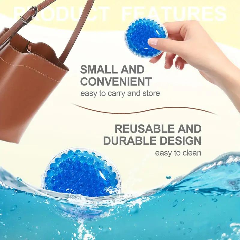 2pcs Reusable Facial Lip Eye Ice Pack Cold & Hot Compress For Injuries Pain Relief  Gel Beads for Daily Skincare Skin Care Tools