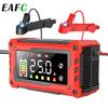 EAFC 12V-24V Car Battery Charger 15A 25A Pulse Repair Large LED Display Smart Charger Battery for Car Motorcycle Old Batteries