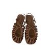 Fashion Retro Open-toe Thin Strap Woven Straw Sandals, One-strap Fashion Roman Shoes, Summer 2025 Fashionable and Versatile Flat Sandals