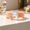 Women's Khaki Silicone Butterfly Ring with Cut CZ Hypoallergenic Comfortable Fashionable Stackable Ring for Daily Wear