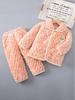 Children's Winter Quilted Pajama Set: Thick Coral Fleece Flannel for Boys, Girls, and Parent-Child Home Wear