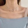 Silver Glittering Sand Clavicle Necklace for Women - Retro Luxury Choker