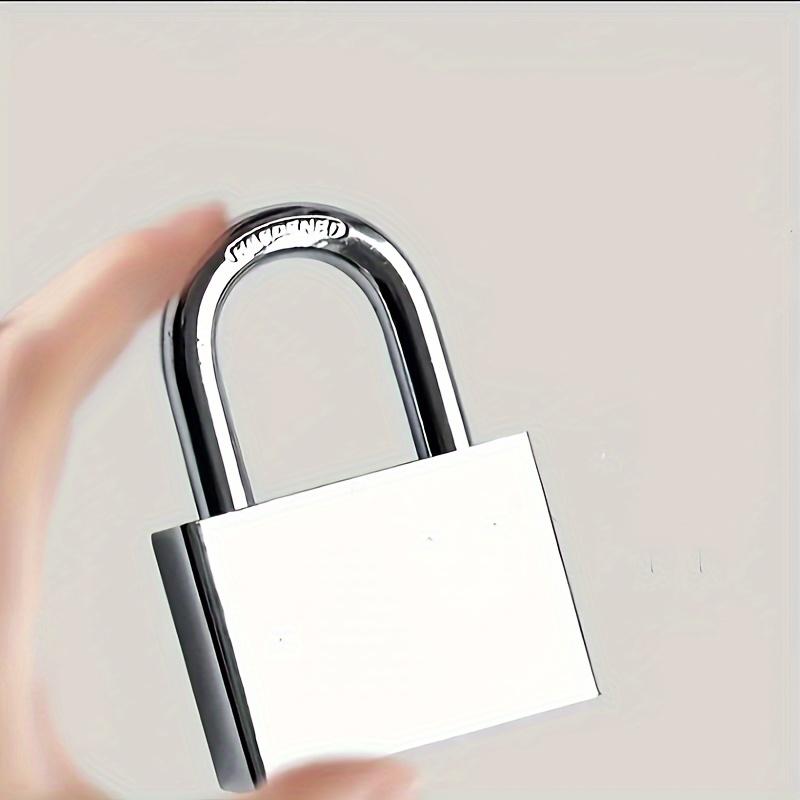 1 st Kraftig Rostfri Vattentät Hänglås med Kromfinish och Svart Handtag - Idealisk för Järngrindar - Inkluderar 4 Nycklar