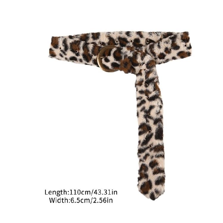 Furred Waist Belt Traditional Plush Luxurious Look for Female Outfits Traditional Furred Clothing Accessories