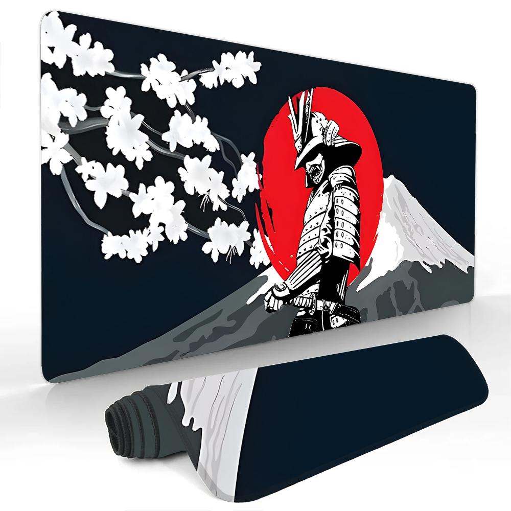 Samurai And The Red Sun Gaming Mouse Pad Nonslip Durable Desk Mat Pc Accessories Mousepads Katana Gaming Mats Tapis De Souris