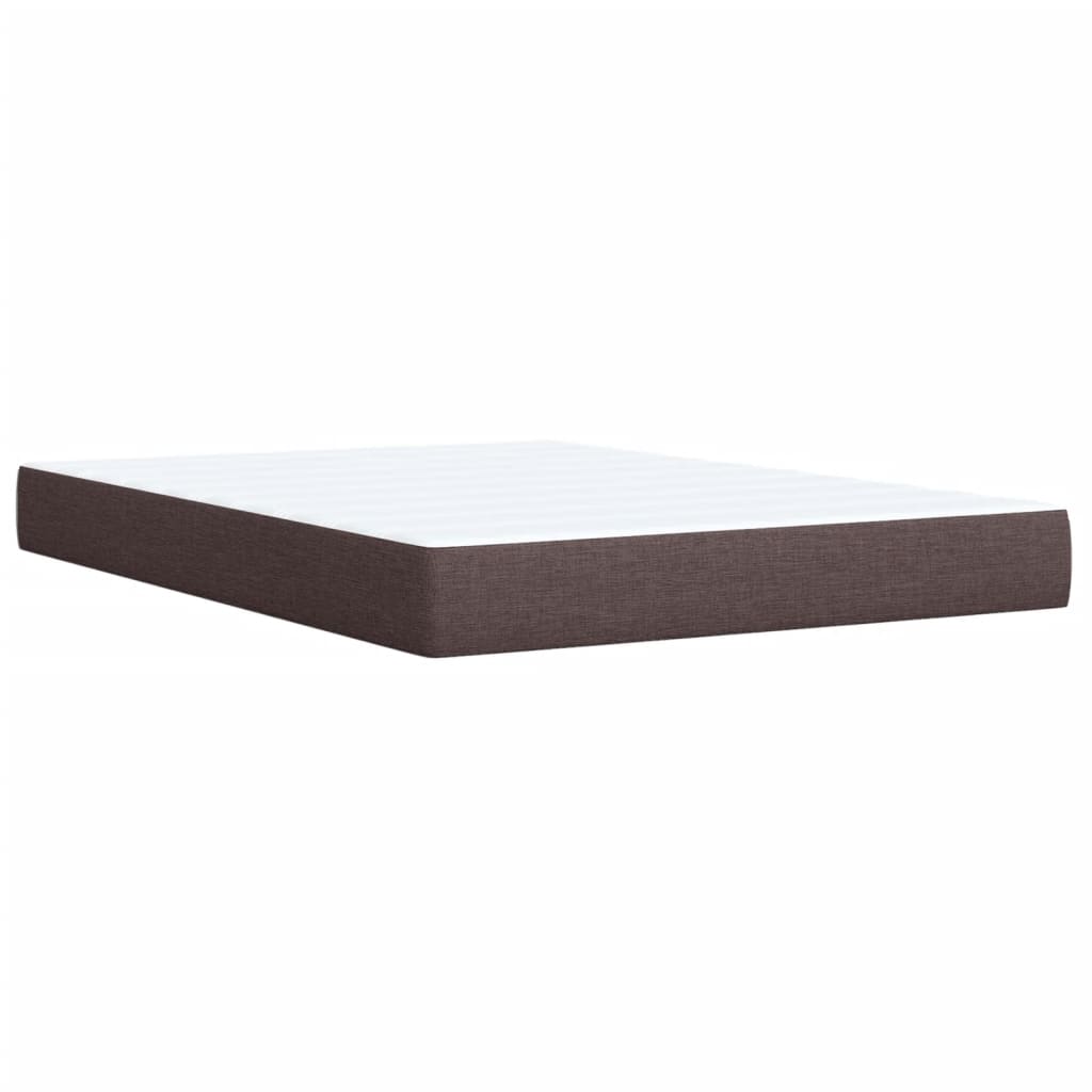 Vidaxl Letto Continentale Con Materasso, Marrone, Tessuto, 140X190 Cm