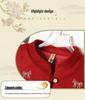2026 Spring Women's Chinese New Year Embroidered Cardigan – Horse-Themed Wool Coat for Mothers & Mother-in-Laws
