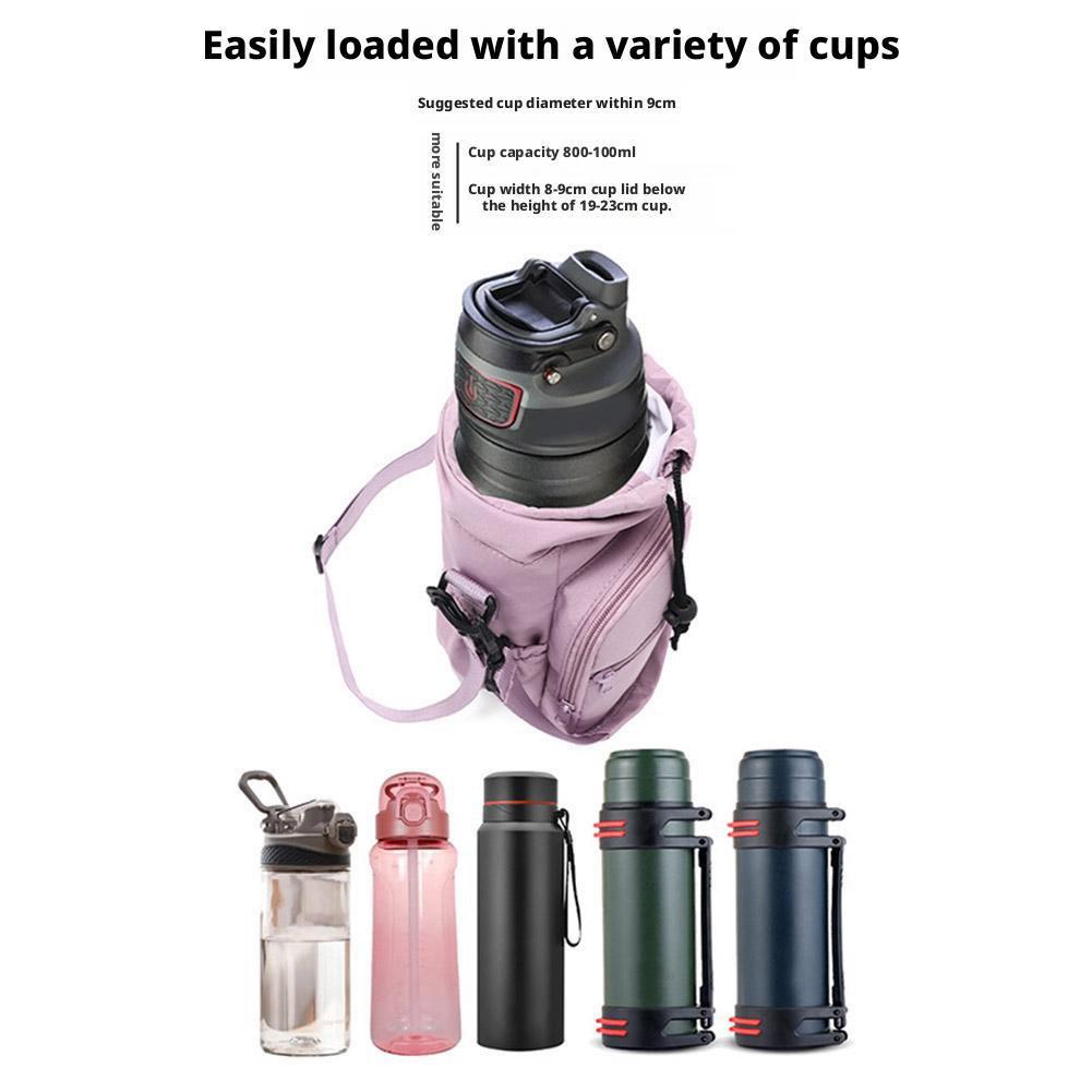 32oz 40oz Insulated Water Bottle Carrier Sling Bag with Phone Pocket Crossbody Gym Bag Water Bottle Holder with Adjustable Strap