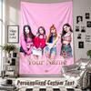 Wall Hanging Tapestry With Custom Name & Text, BLACKPINK Decorative Tapestry For Bedroom