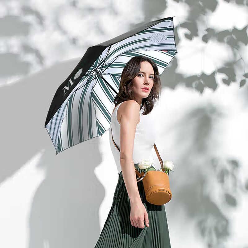 Hongye Minimalist Stripe Compact Dual-Use Umbrella