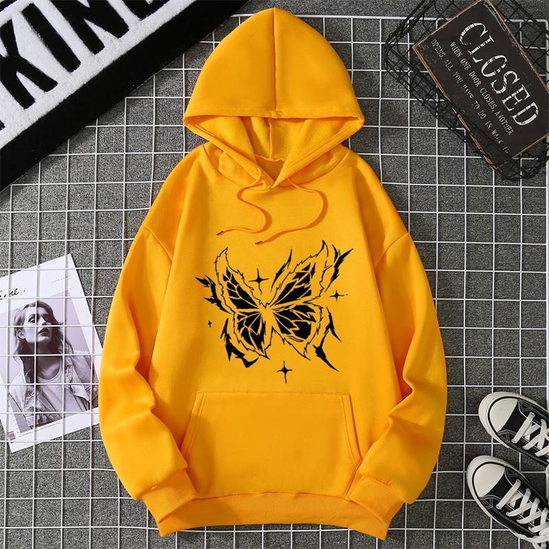 Autumn Winter Women's Thickened Fleece Hoodie Casual Long Sleeve Fashion Outerwear Printed Sweatshirt Comfortable