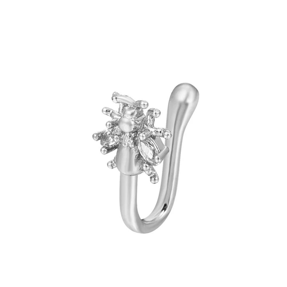 Non-perforated Adjustable U-shaped Nose Clip Star Love Insect Nose Ring Fashion Creative Nasal Ornament Jewelry Accessory
