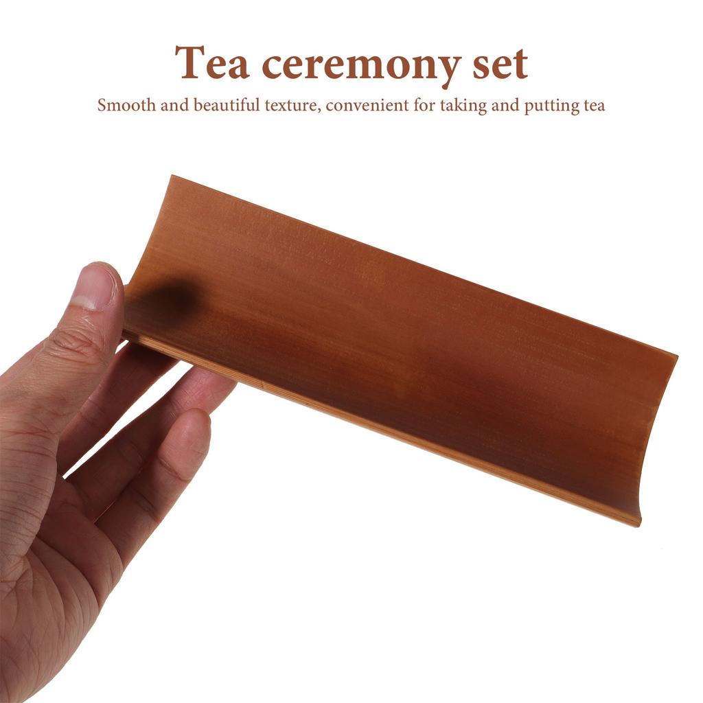 Tea Spoons Set Accessories for Lovers Gift Chinese Tong Ceremony Gongfu Utensils Loose Scoop Light Brown
