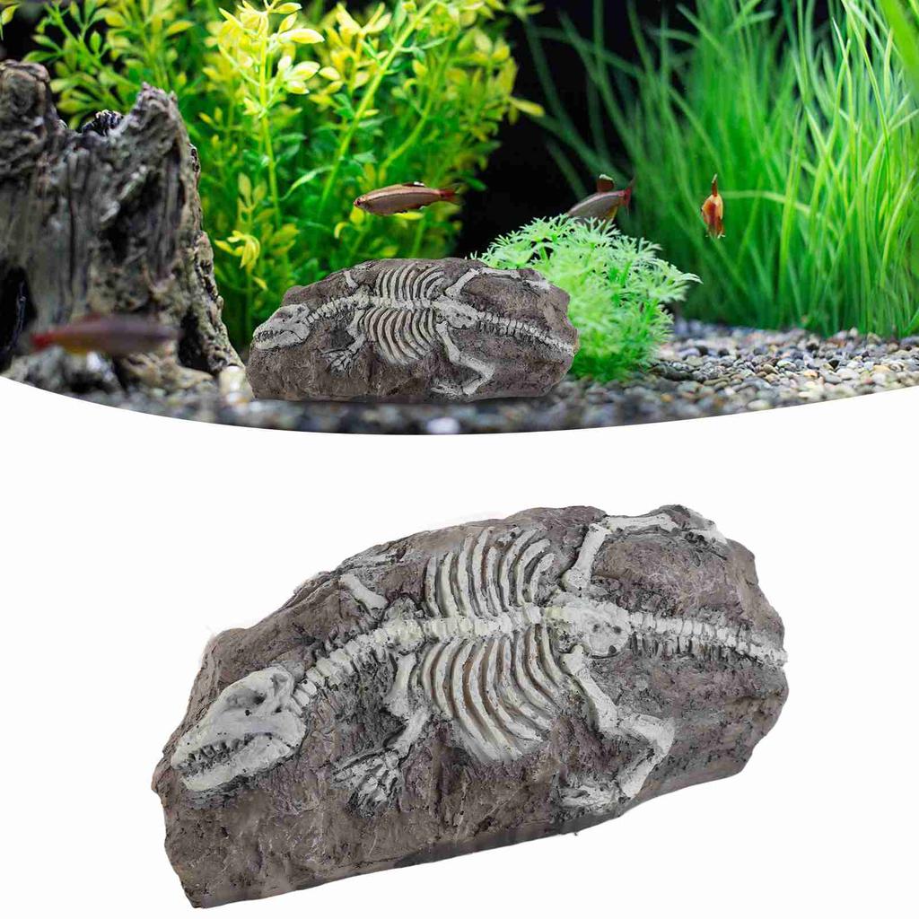 Aquarium Dinosaur Reliquiae Decoration Reptile Resin Dinosaur Reliquiae Rock   for Fish   Aquarium
