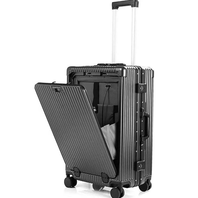 Cmierf Kuect Front-Opening Spinner Luggage 20 inches
