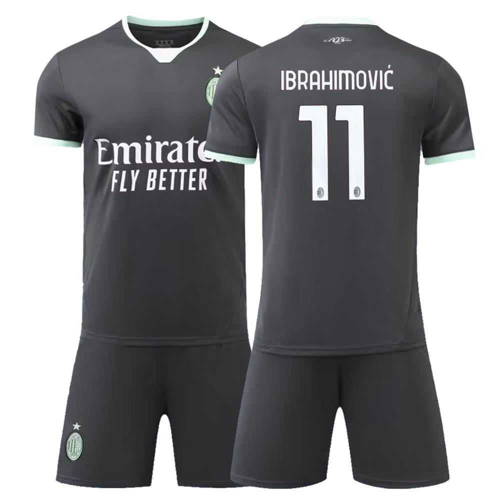 

2024-2025 AC Milan Second Away Grey Jersey No.11 Ibrahimovic 16