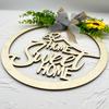 Wooden Welcome Sign With Cutout Design Christmas Door Hanging Home Decor Rustic Style