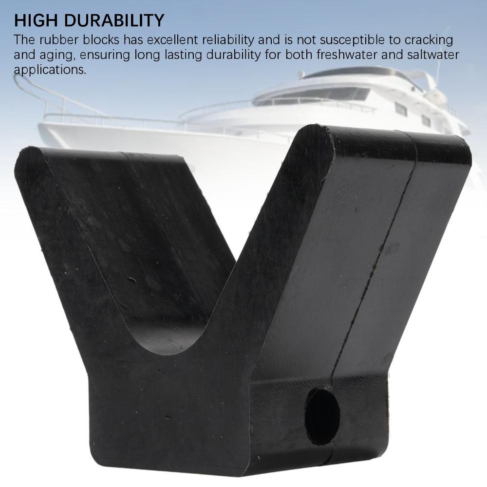 2PCS 2 In Trailer Boat Bow Stop Rubber V Shape Bow Stop Durable V Block Bow Stop  Boat Trailer