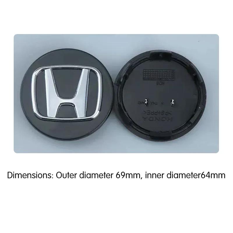 4pcs 69mm Car Wheel Center Hub Center Cap Rim Hub Dustproof Cover Emblemem For Honda Fit Jazz GK5 Civic Type-R CRV Pilot Accord