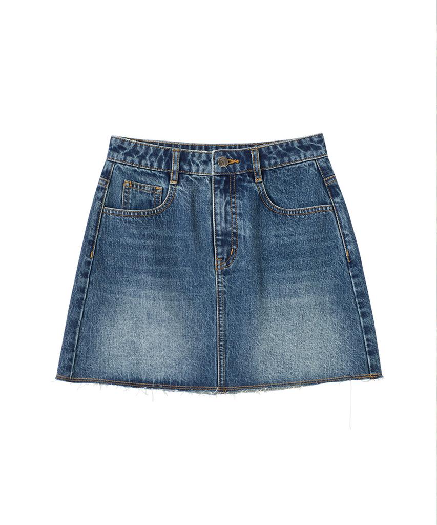 Salon De Yon Classic Denim Mini Skirt_ Blue