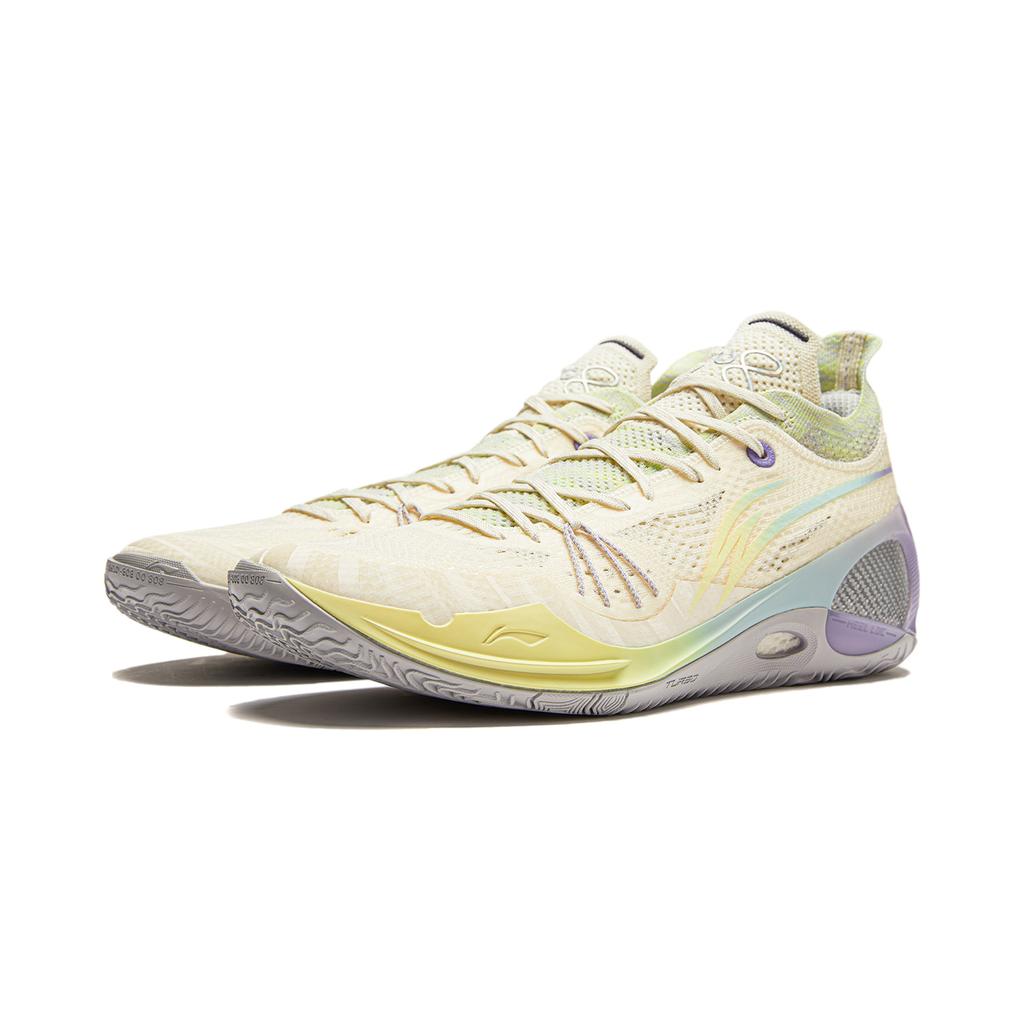 New LINING Wade 808 3 Basketball Shoes Men Low Top Ecru ABAU047-2