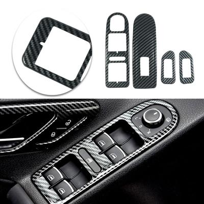 Pro VW Golf 6 MK6 2010 2011 2012 2013 Interiér Spínač zvedacího okna Kryt ovládacího panelu Karbon Textura Vnitřní příslušenství