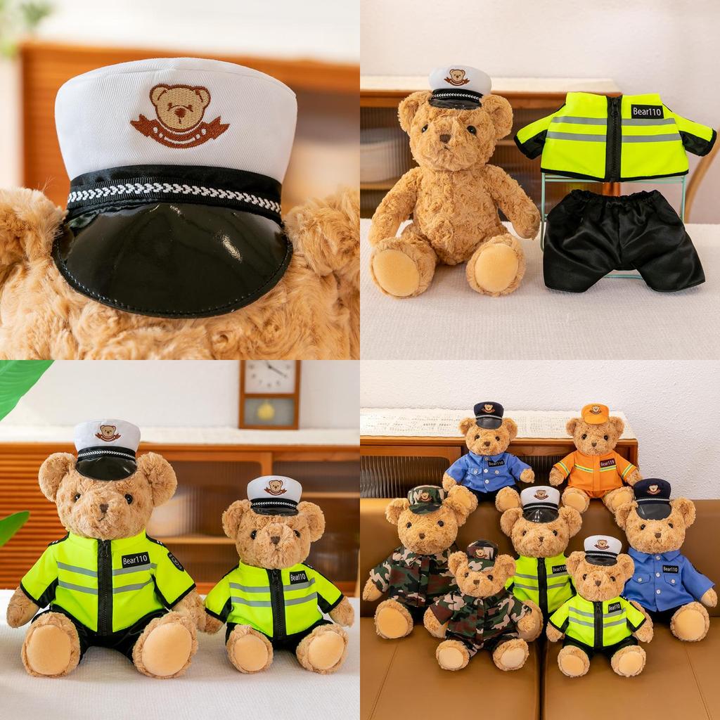 Niedliches Polizei-Bär Plüschtier für Mädchen Weiches und kuscheliges Stofftier zum Spielen vor dem Schlafengehen Großhandel ab Werk
