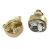 Les Trésors De Lily [P4986] - Golden White 'Sissi' Designer Clips - 14x14 Mm