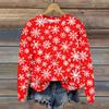 Women's Christmas Printed Casual Fashion Long Sleeve Round Neck Pullover Top