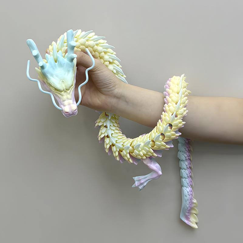 88СМ 3D-надрукований Кристалічний Дракон-самоцвіт Іграшка-фіджет, що обертається, Рухомий Дракон, Подарунок для дітей з СДУГ, Ідеально підходить для подарунка на День народження