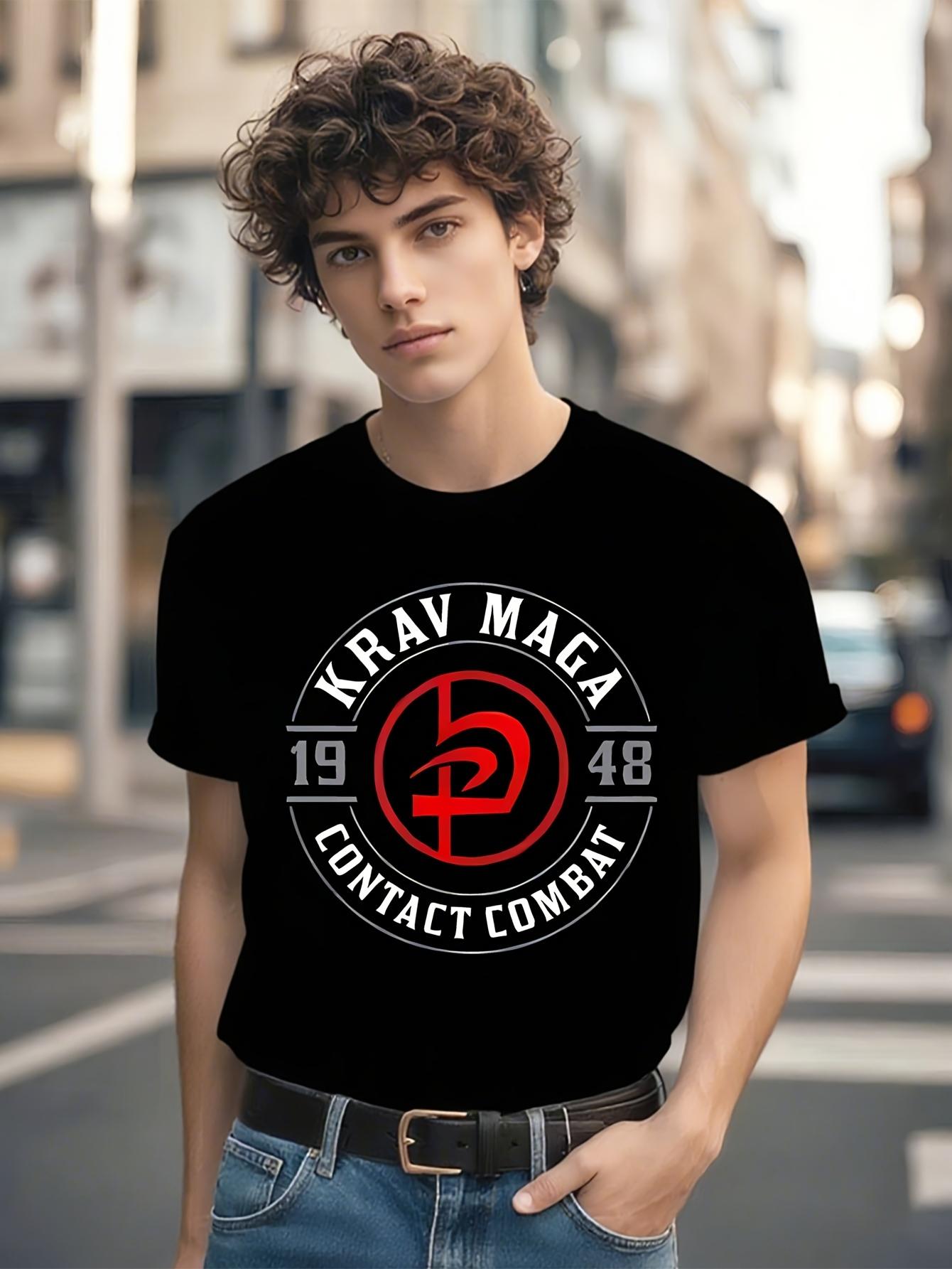 Krav Maga Combat Tshirt - Authentic Hebrew Symbol Graphic... S