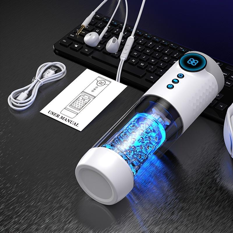 1pc Male Masturbator Sex Toys For Men - Male Sex Toy Adult Toys 9 Thrusting 9 Rotating 9 Suck Modes With LCD Display Visual Window Interactive Inducti