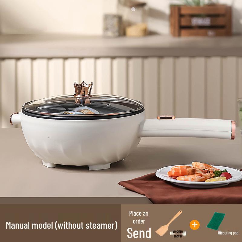 Multi-Functional Electric Wok: Steaming, Boiling, Frying - Compact Dormitory Cooking Pot