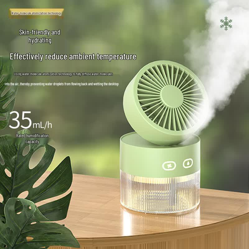 HOPECENT USB Mini Foldable Water Cooling Fan with Humidifier
