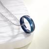 Lord of the one Rings thick chain advanced pearl chain movie with the same necklace ring hip-hop 3D carving inside and outside.