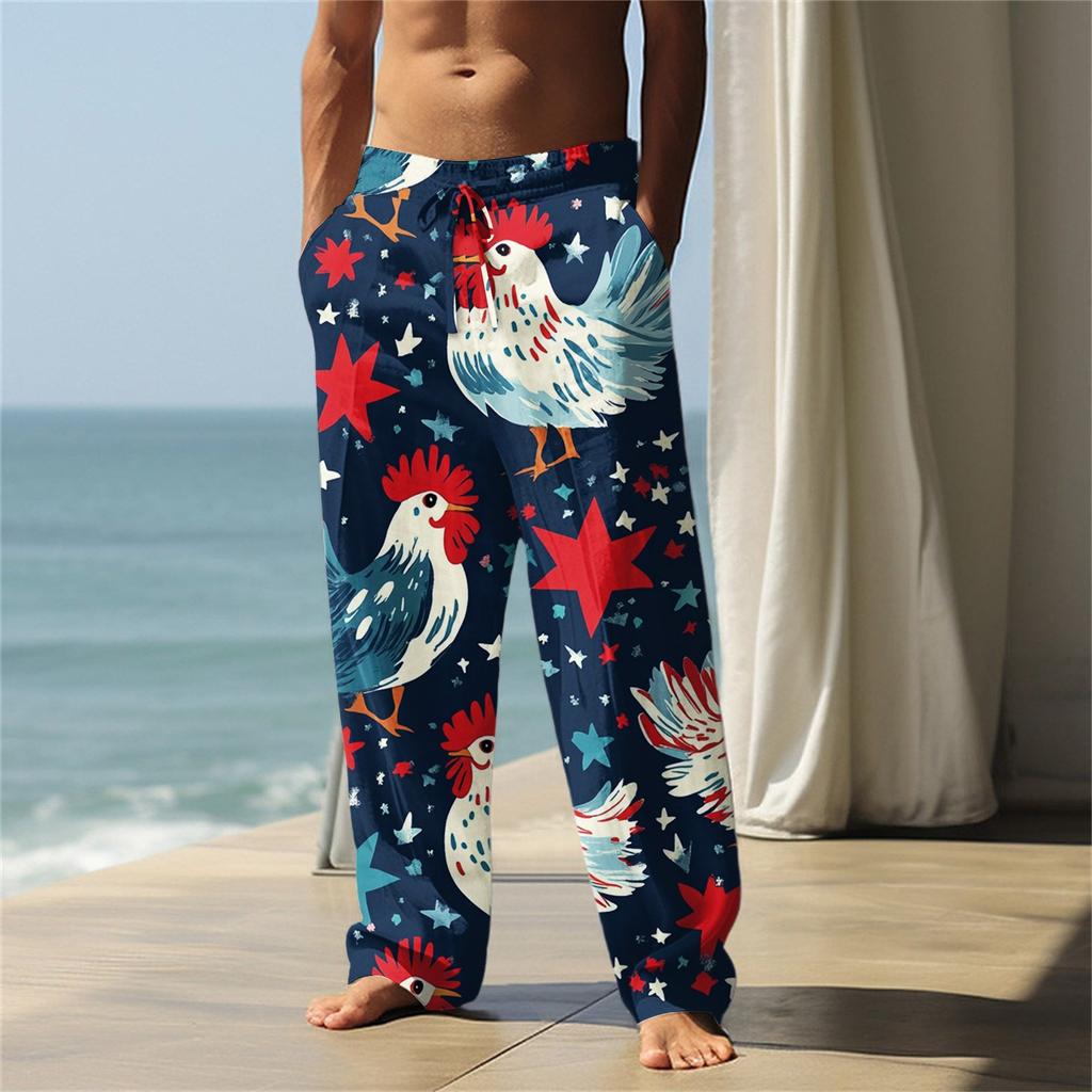 Independence Day Men's Printed Casual Pants