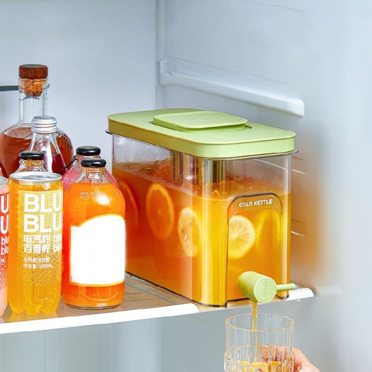 Distributeur de Boissons en Plastique Transparent 4L avec Robinet Ergonomique Parfait pour Café Glacé Eau Citronnée Stockage Réfrigéré