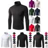 Classic Mens Slim Fit High Neck Knitted Sweater Comfortable Turtleneck Jumper