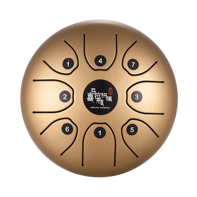 5.5 Inch C Key Steel Tongue Drum Mini 8-Tone Steel Hand Pan Drum Percussion Instrument with Drum Mallets Carry Bag new
