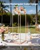 Wedding Flower Stand, 10PCS 80cm Column Flower Stand, Floral Stands with Metal Laminate, Gold Rectangular Floral Display Rack for Wedding, Party,