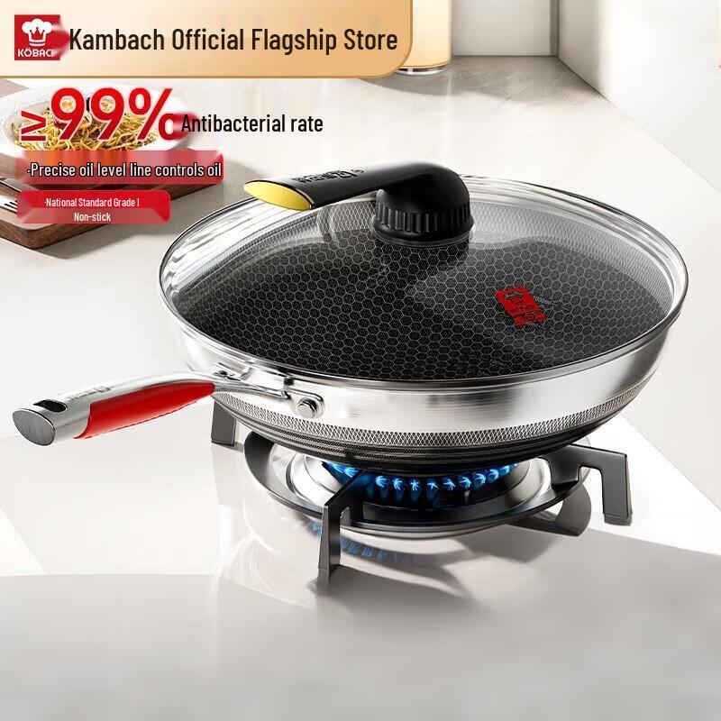 KBH 32cm Honeycomb Nonstick Stir-fry Wok