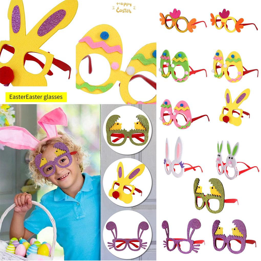 Ostern Glitzerbrillen Tier Verkleidungsspiel Kostüme Geburtstag Plastikbrillen Dekoration Geschenke Accessoires Ornamente