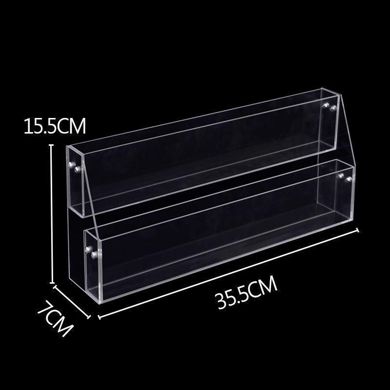 Transparent Acrylic Display Stand for Books and Brochures - Tiered Shelf for Stationery and Newspapers